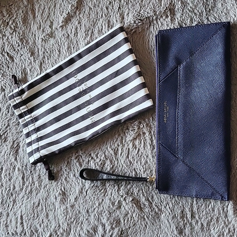 Henri Bendel blue clutch